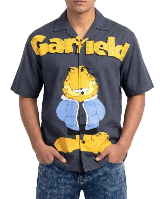 BLUE GARFIELD DRIP SHIRT - Chicaura All About Him