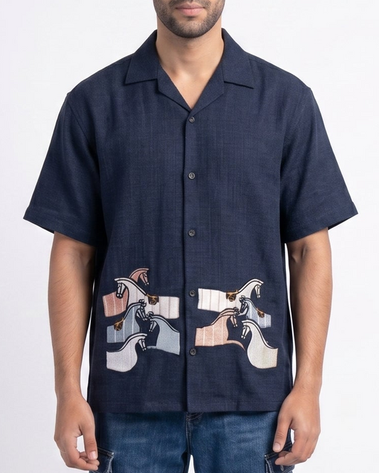 BLUE NEON DUST SHIRT