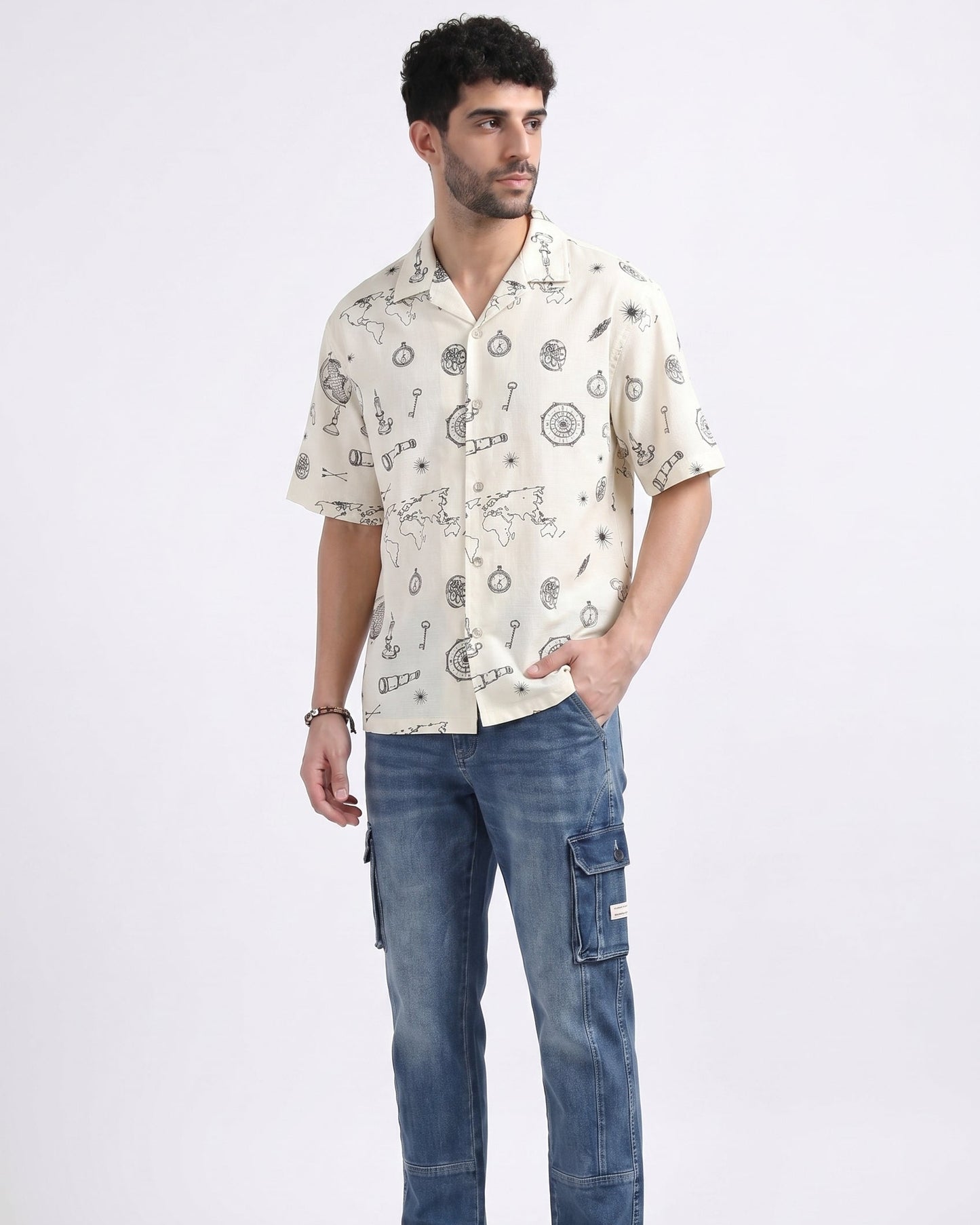 CREAM NO SIGNAL SHIRT