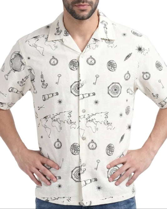 CREAM NO SIGNAL SHIRT