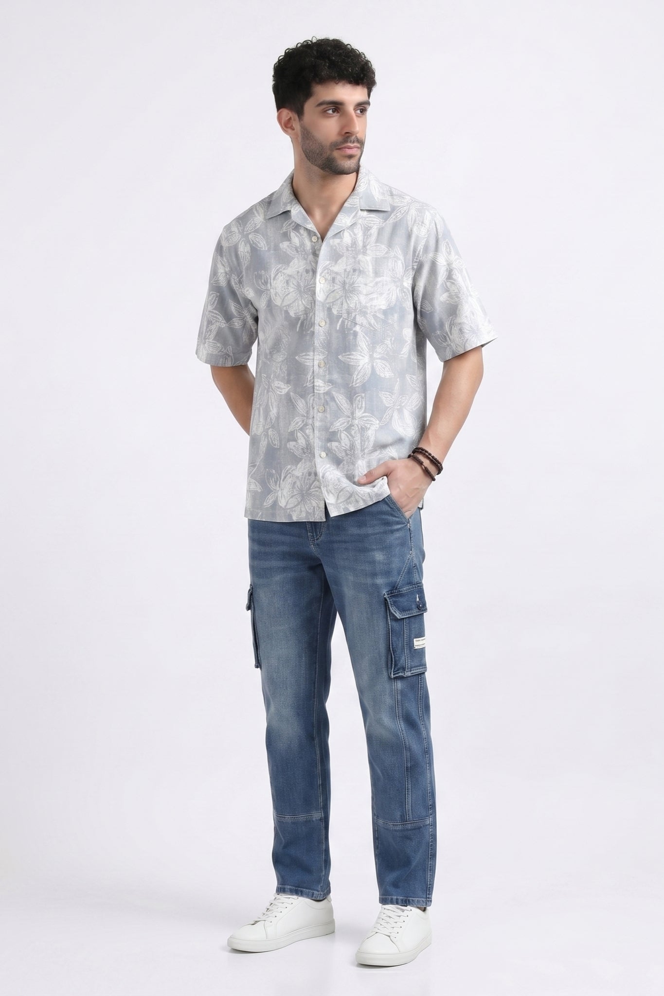BLUE JASMIN STATIC DRIP SHIRT