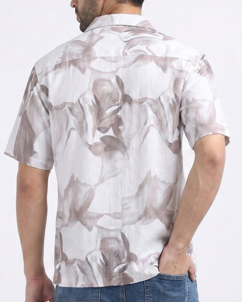 BROWN SOFT STATIC DRIP SHIRT