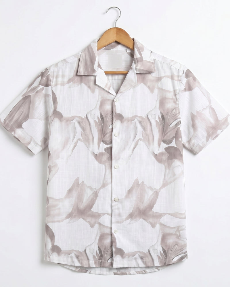 BROWN SOFT STATIC DRIP SHIRT