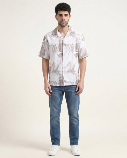 BROWN SOFT STATIC DRIP SHIRT