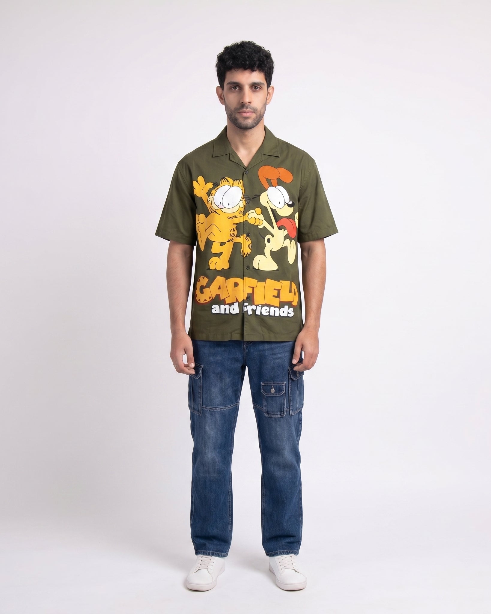 GREEN GARFIELD DRIP SHIRT - Chicaura All About Him