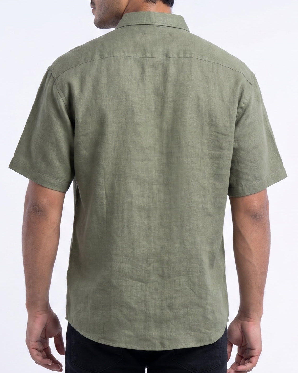 GREEN WOW CORE LINEN SHIRT - Chicaura All About Him