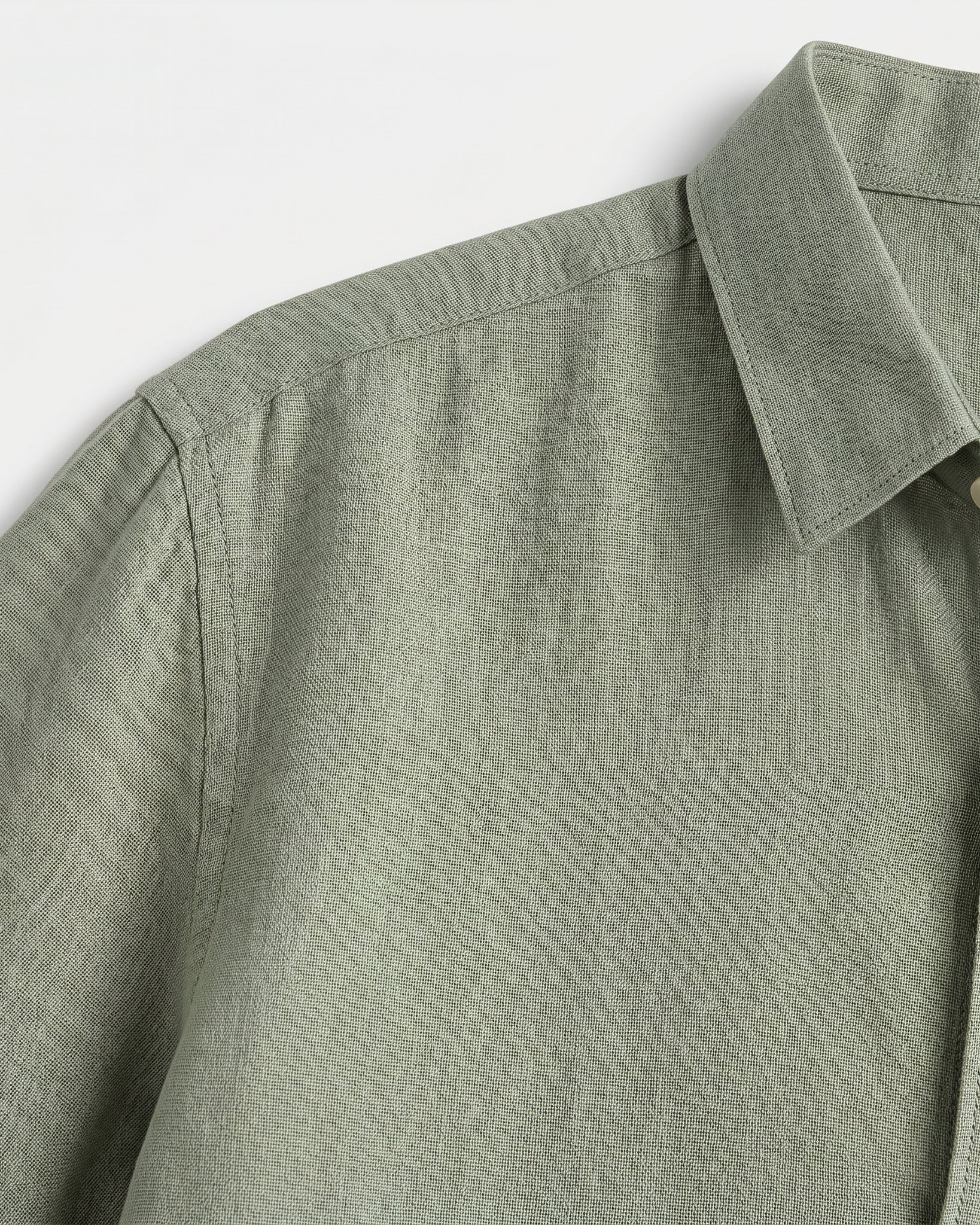 GREEN WOW CORE LINEN SHIRT - Chicaura All About Him
