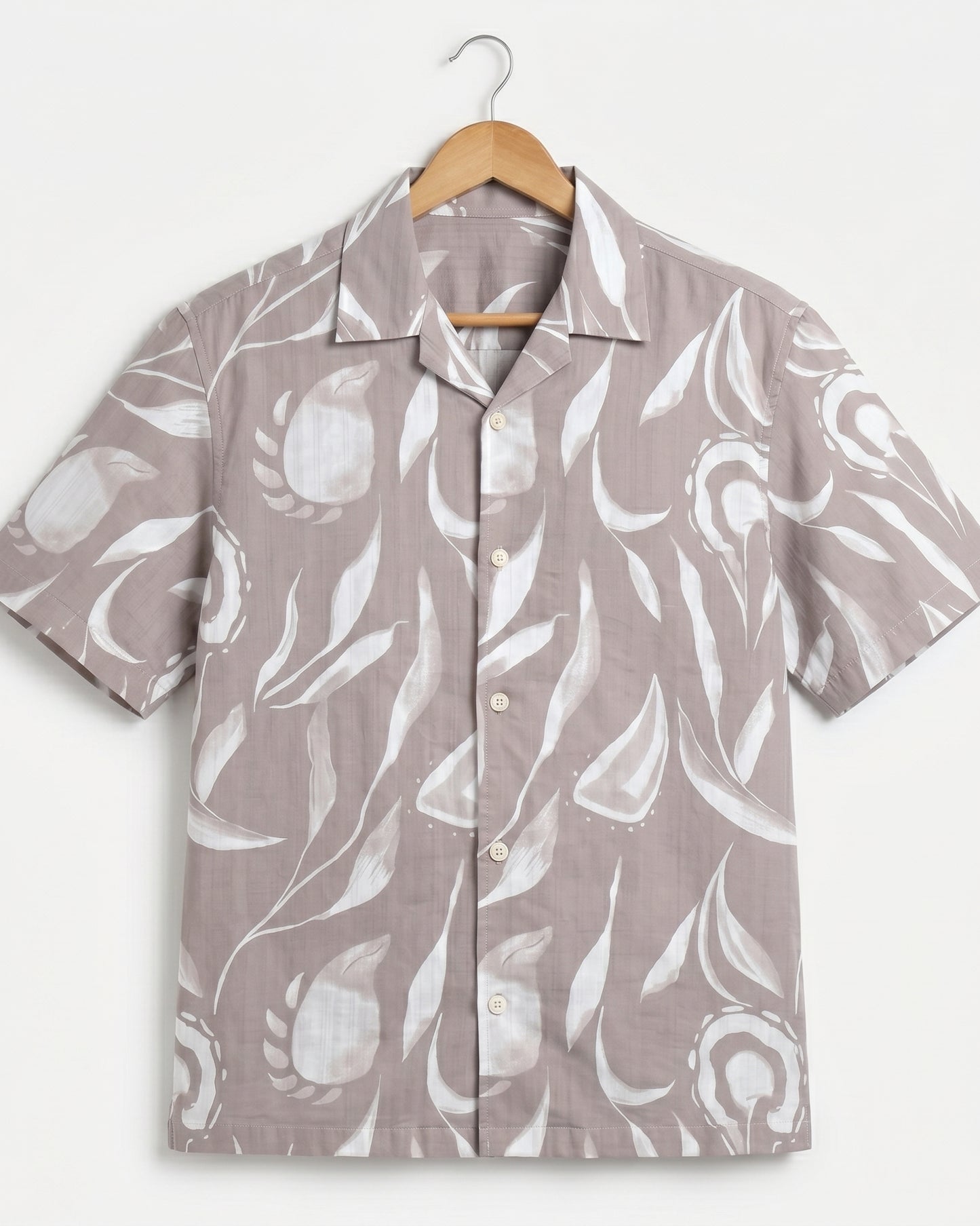 BEIGE FEATHERS STATIC DRIP SHIRT