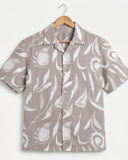 BEIGE FEATHERS STATIC DRIP SHIRT