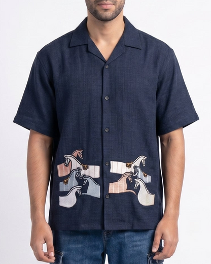 BLUE NEON DUST SHIRT