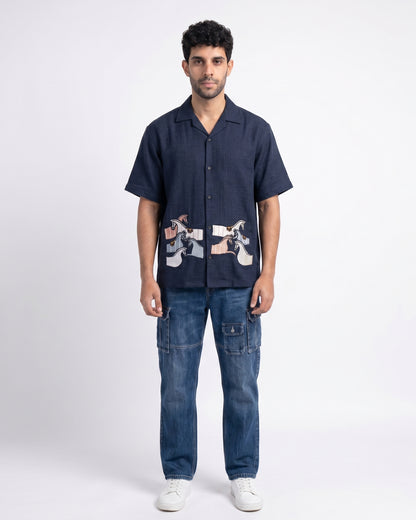 BLUE NEON DUST SHIRT