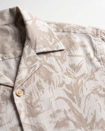 BEIGE ABSTRACT STATIC DRIP SHIRT