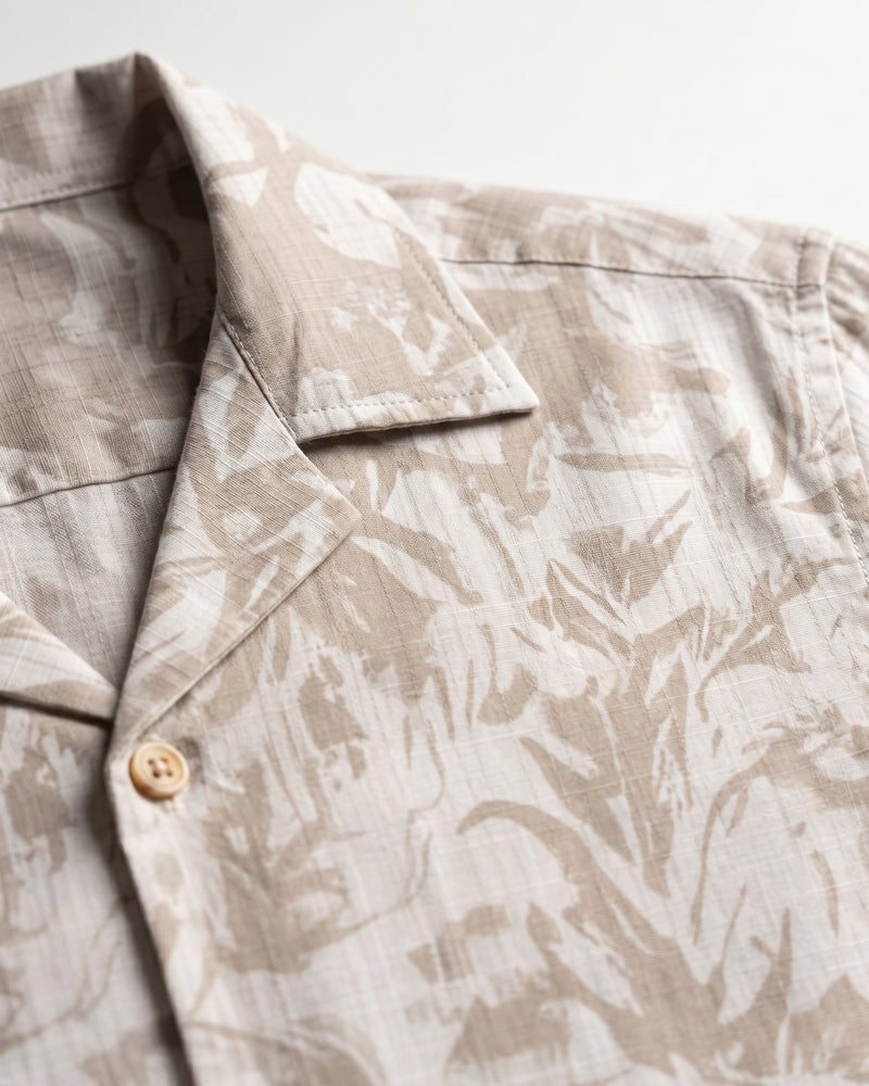 BEIGE ABSTRACT STATIC DRIP SHIRT