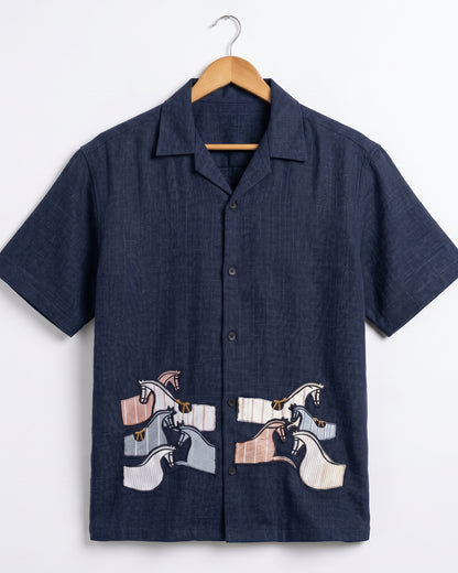 BLUE NEON DUST SHIRT