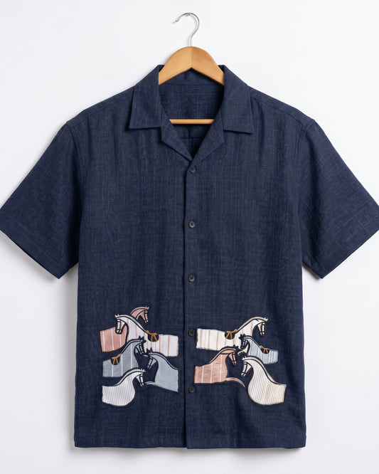 BLUE NEON DUST SHIRT