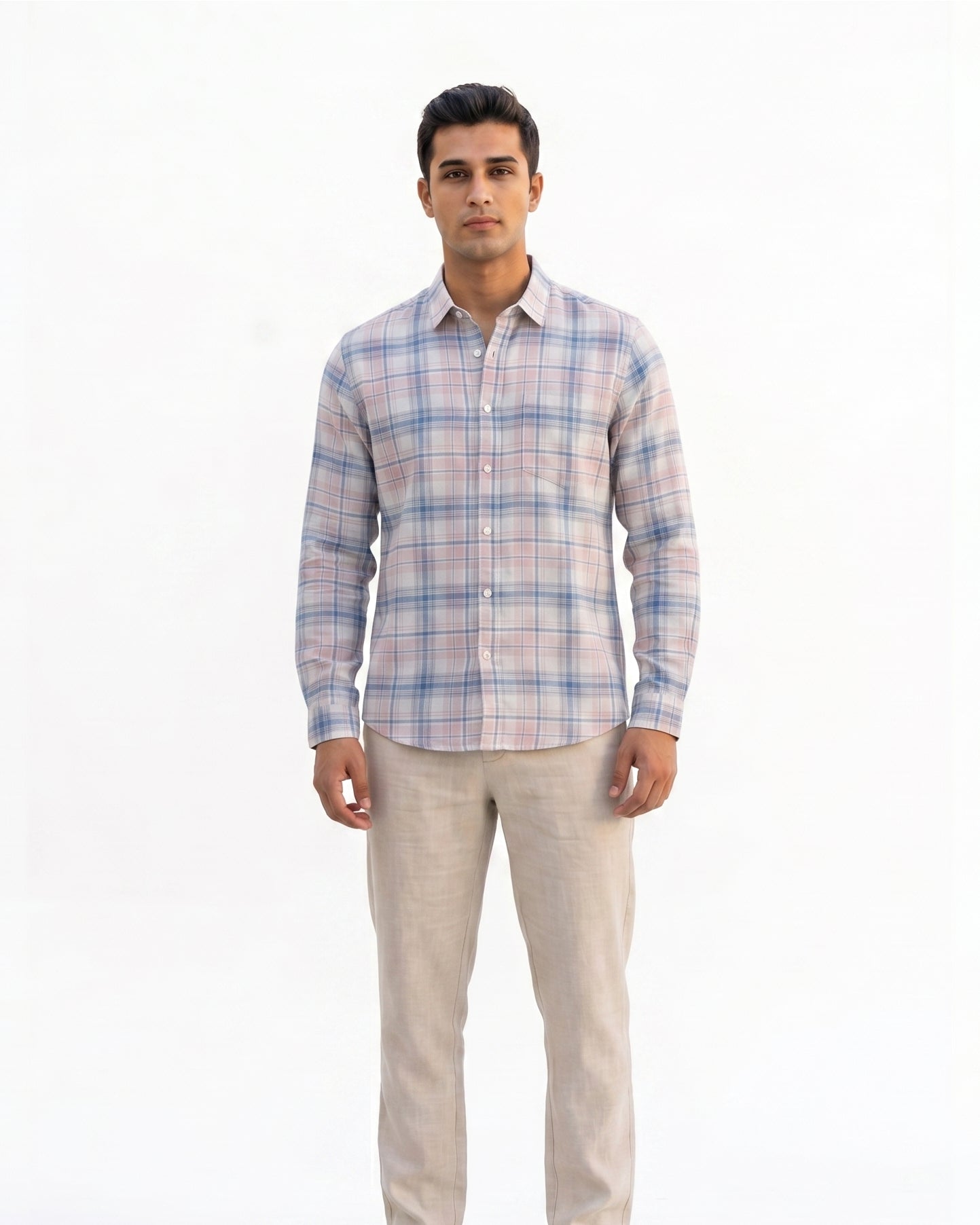#color_soft peach plaid