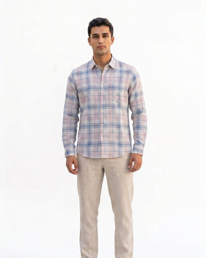 #color_soft peach plaid