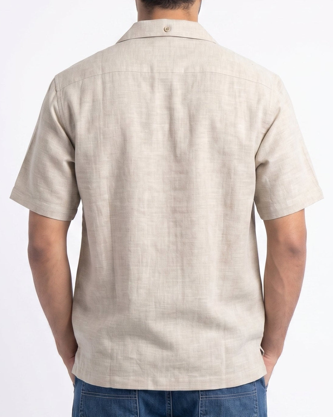 BEIGE OFF BEAT LUXE LINEN SHIRT - Chicaura All About Him