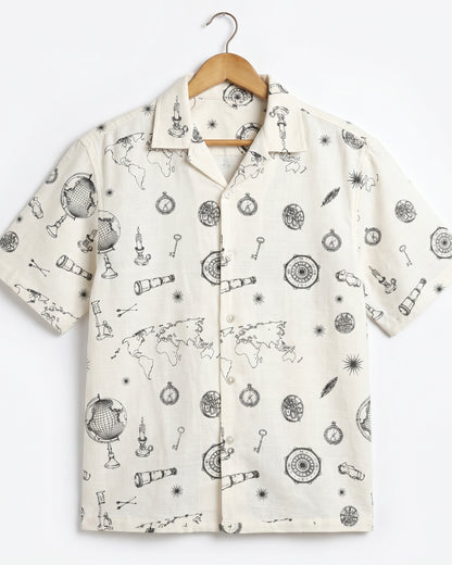 CREAM NO SIGNAL SHIRT