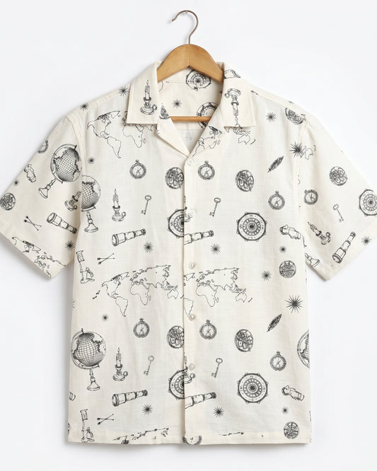 CREAM NO SIGNAL SHIRT