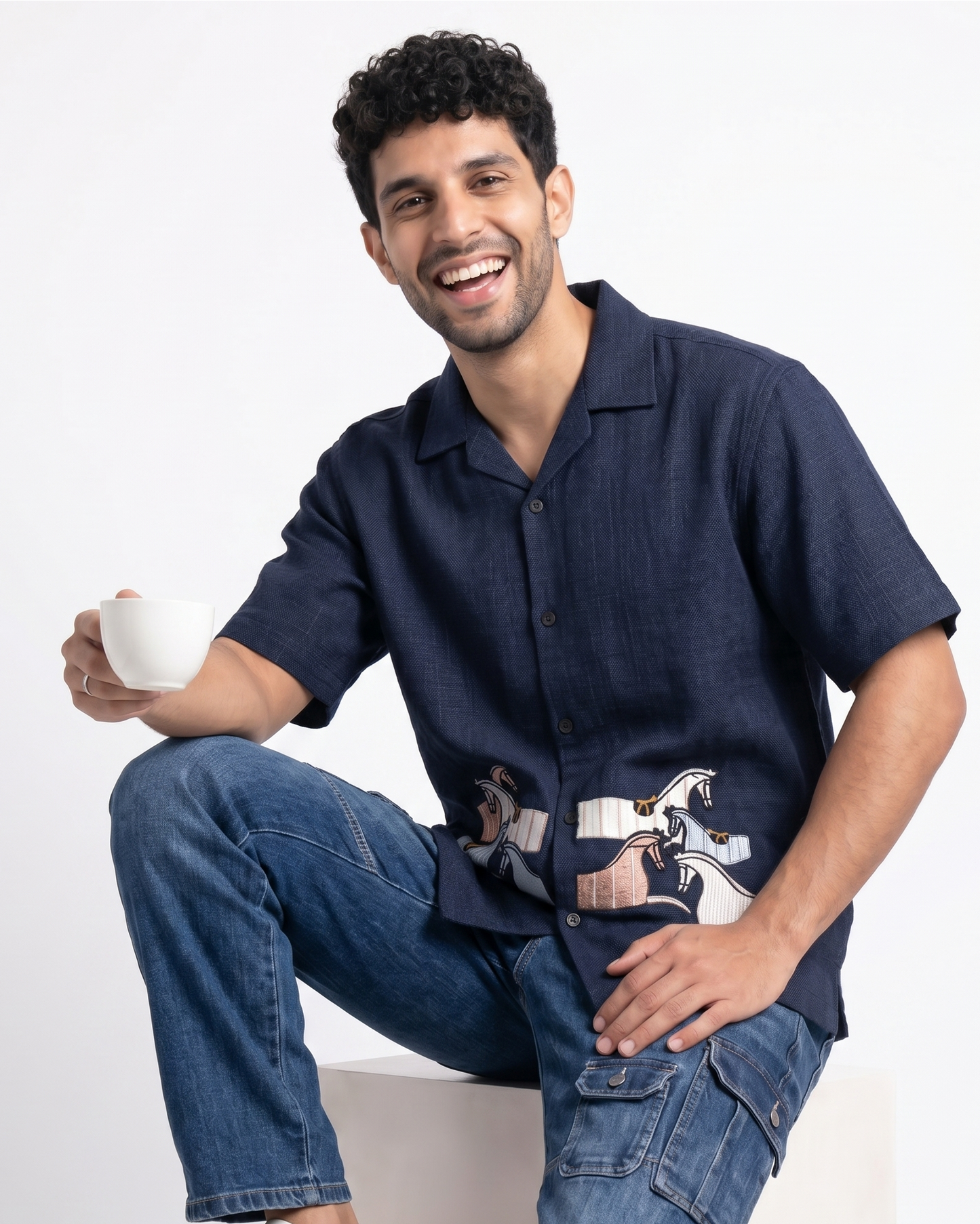 BLUE NEON DUST SHIRT
