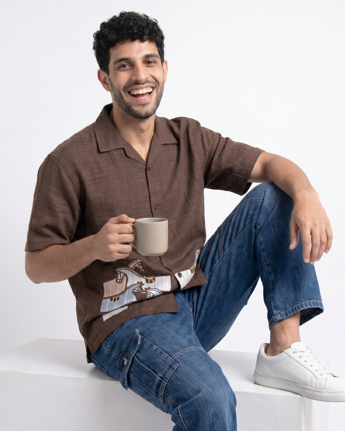 BROWN NEON DUST SHIRT