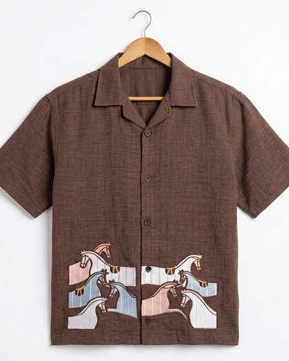 BROWN NEON DUST SHIRT