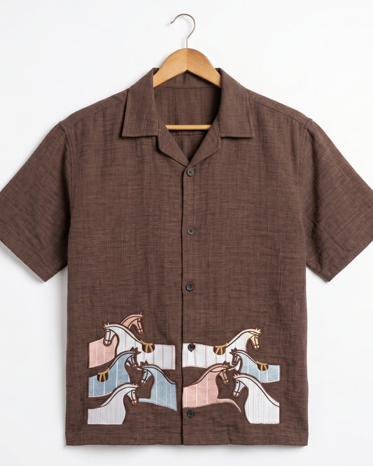BROWN NEON DUST SHIRT