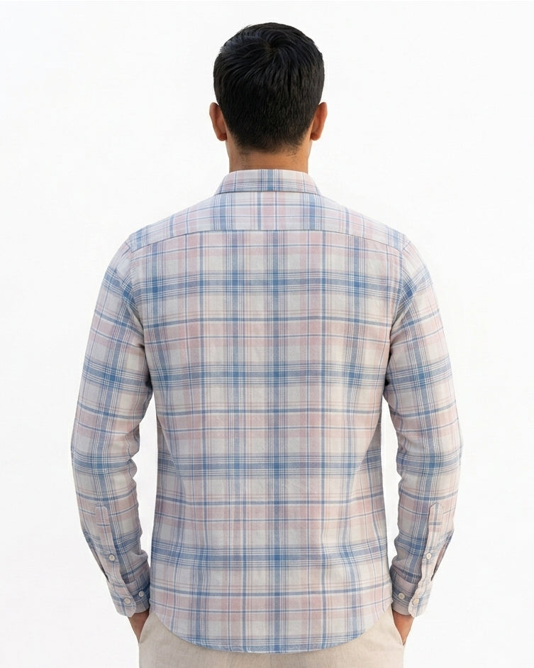 #color_soft peach plaid