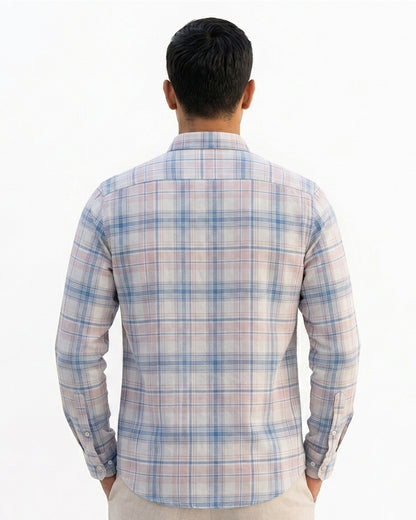 #color_soft peach plaid