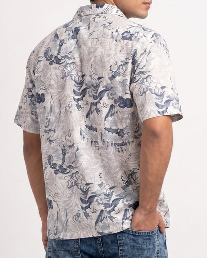 PASTEL BLUE ABSTRACT STATIC DRIP SHIRT