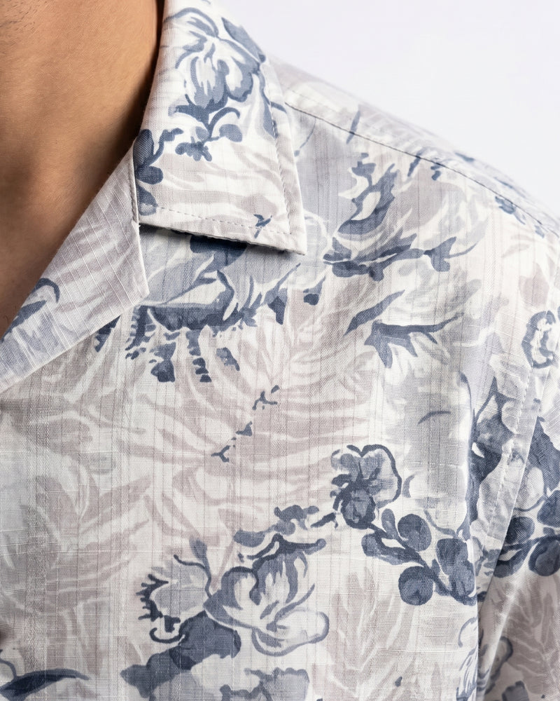 PASTEL BLUE ABSTRACT STATIC DRIP SHIRT