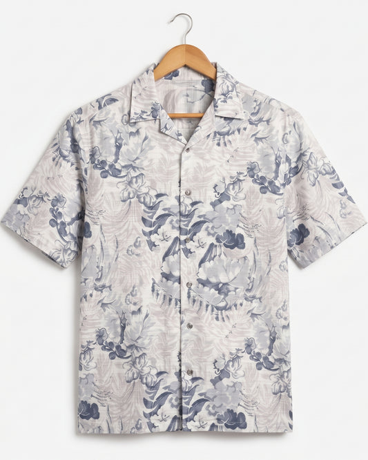 PASTEL BLUE ABSTRACT STATIC DRIP SHIRT