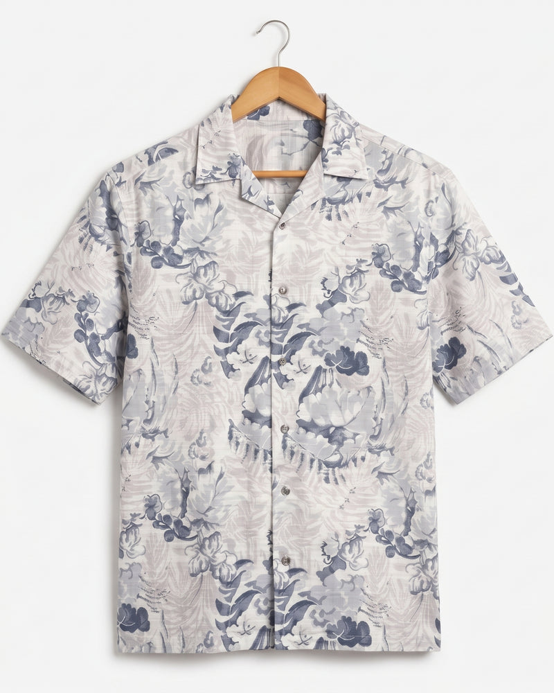 PASTEL BLUE ABSTRACT STATIC DRIP SHIRT