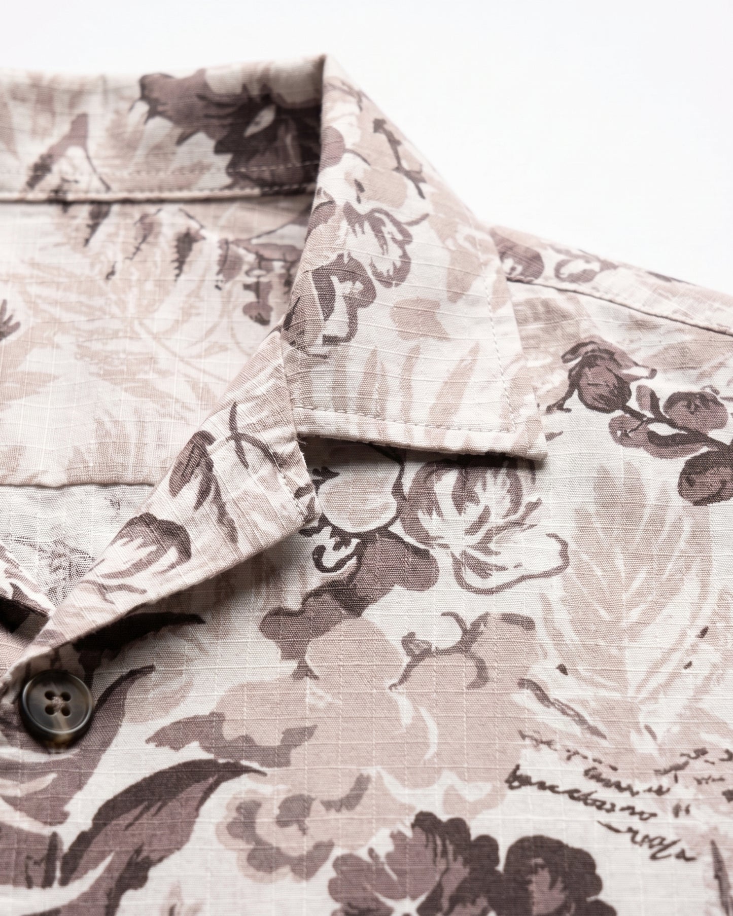 PASTEL BROWN ABSTRACT STATIC DRIP SHIRT