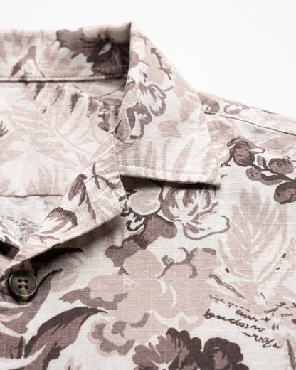 PASTEL BROWN ABSTRACT STATIC DRIP SHIRT