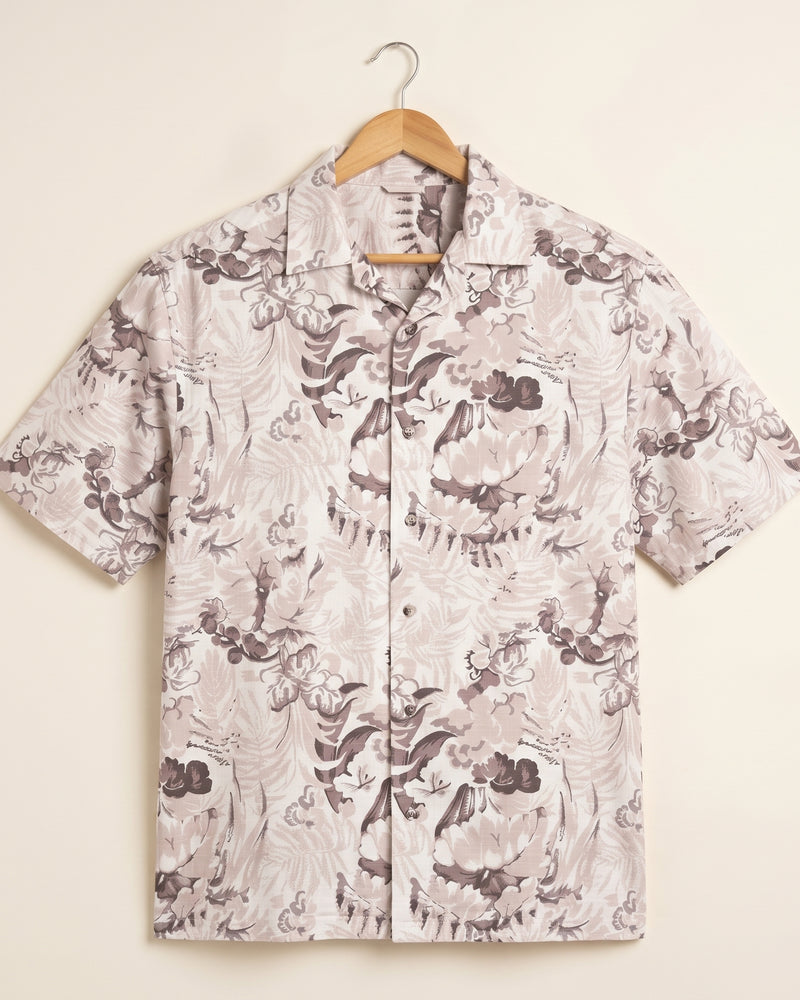 PASTEL BROWN ABSTRACT STATIC DRIP SHIRT