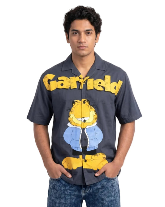 BLUE GARFIELD DRIP SHIRT