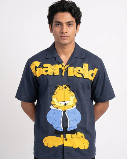 BLUE GARFIELD DRIP SHIRT