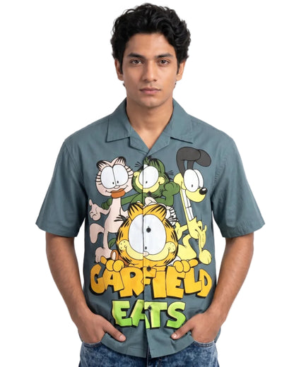 SEA GREEN GARFIELD DRIP SHIRT