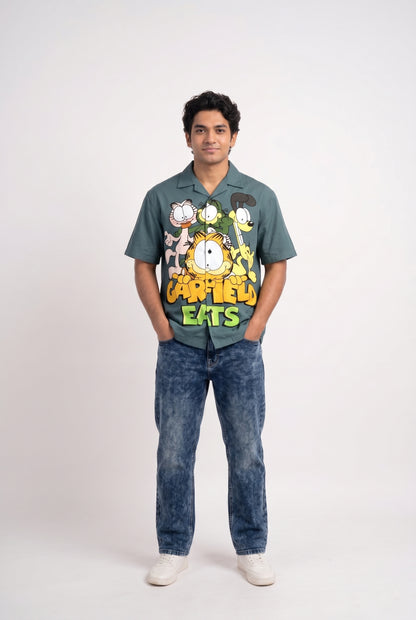 SEA GREEN GARFIELD DRIP SHIRT