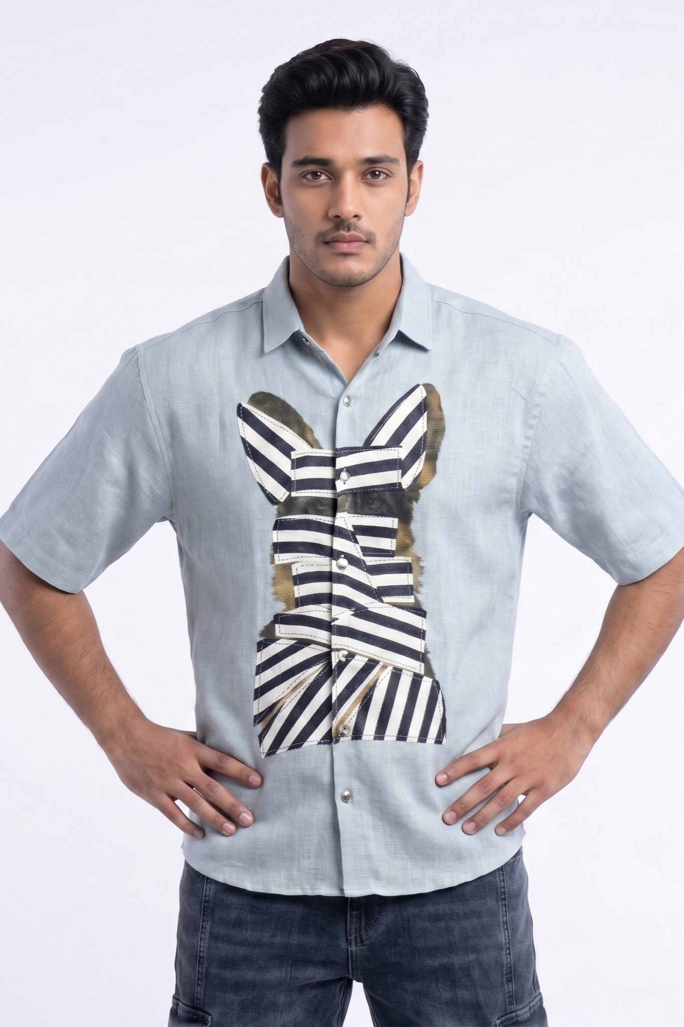 SKY BLUE WOW CORE LINEN SHIRT