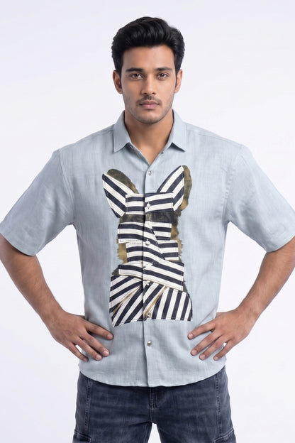 SKY BLUE WOW CORE LINEN SHIRT