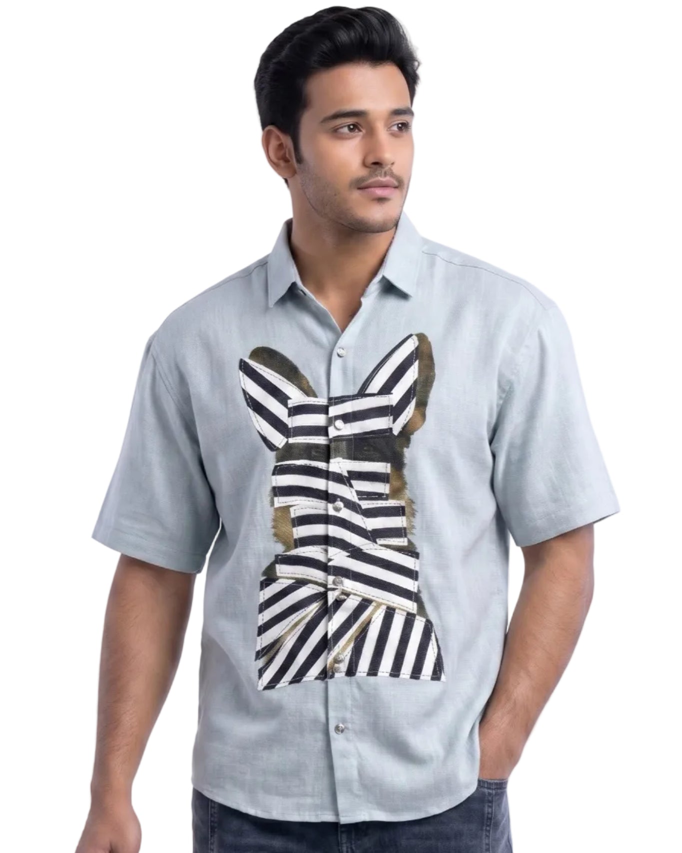 SKY BLUE WOW CORE LINEN SHIRT