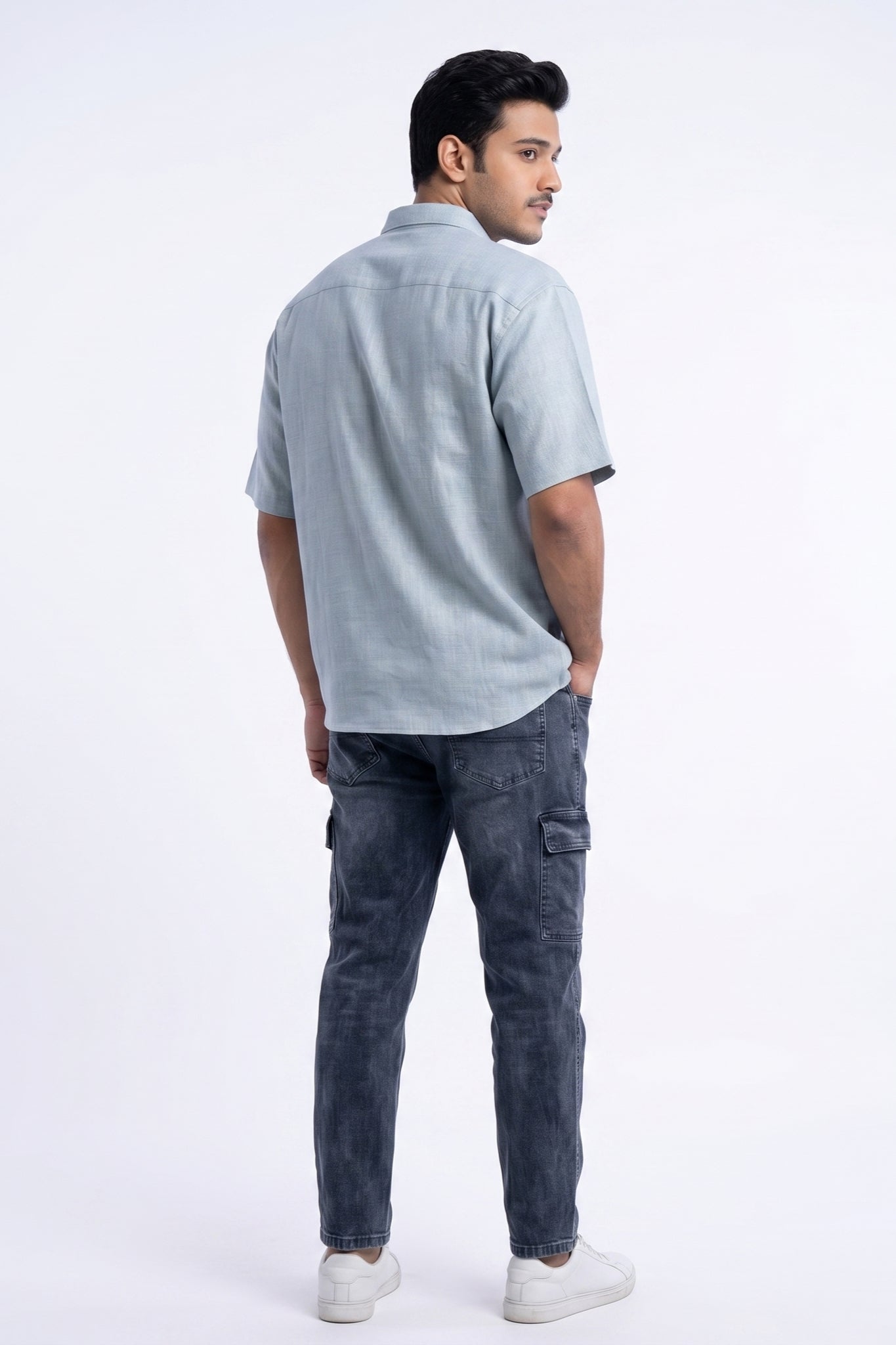 SKY BLUE WOW CORE LINEN SHIRT