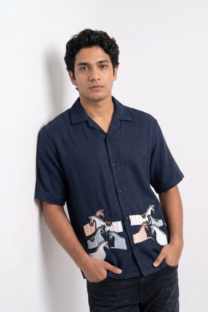 BLUE NEON DUST SHIRT