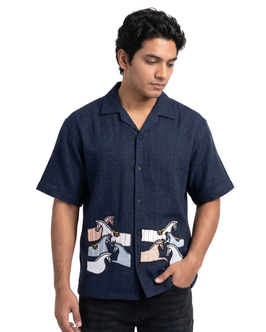 BLUE NEON DUST SHIRT