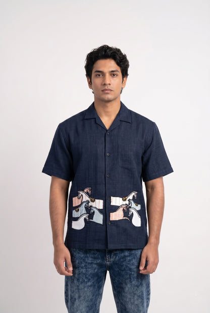 BLUE NEON DUST SHIRT