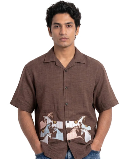 BROWN NEON DUST SHIRT