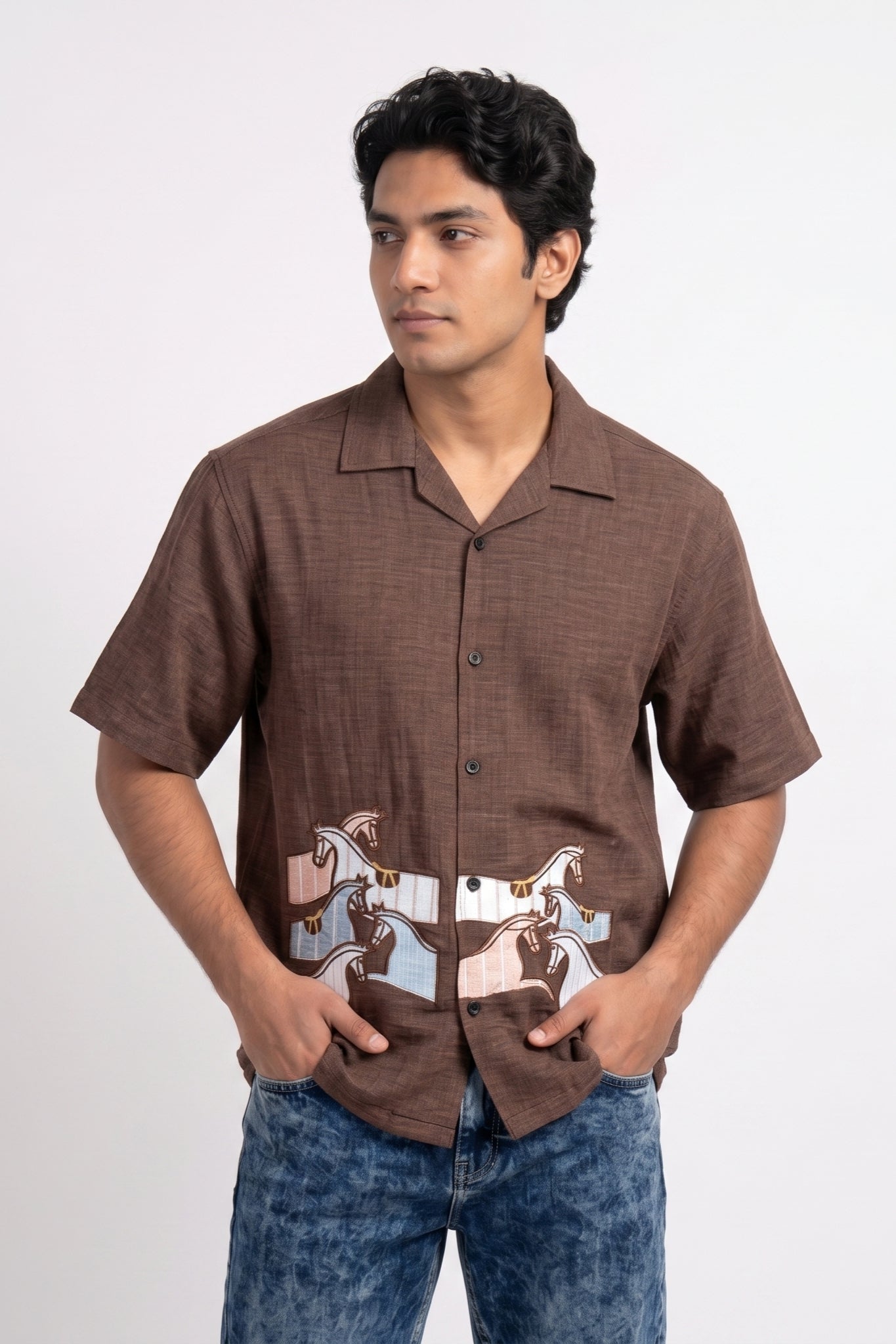 BROWN NEON DUST SHIRT